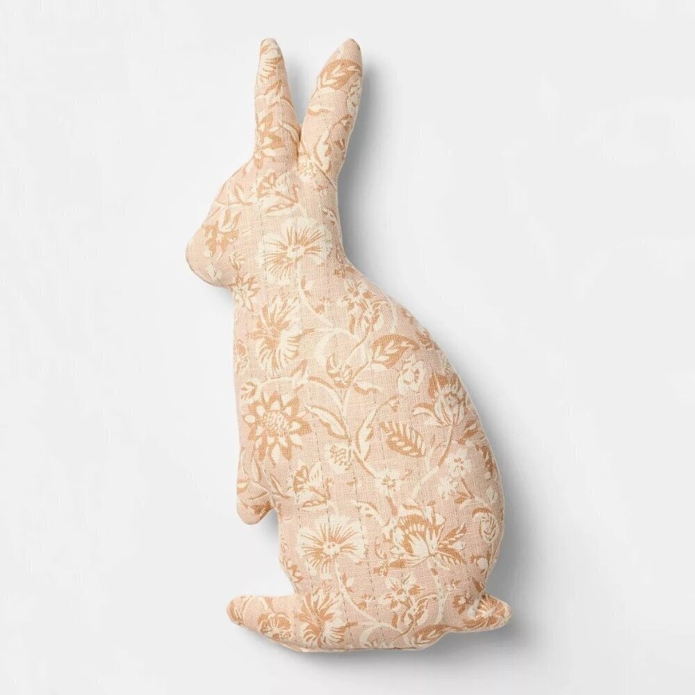 Figural Bunny Floral Quilted Printed Easter Pillow - Threshold Studio McGee 2025